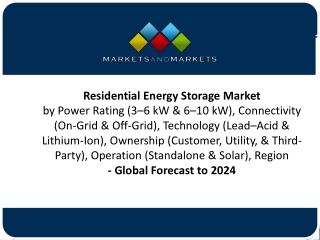 Residential Energy Storage Market Research Report – 2024