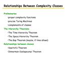 Relationships Between Complexity Classes