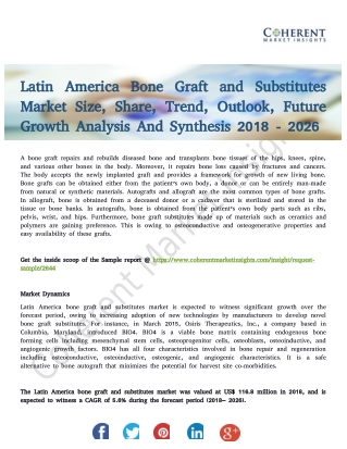 Latin America Bone Graft and Substitutes Market is Booming Worldwide till 2026