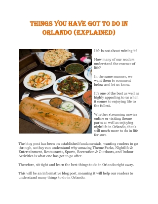 Things You Have Got To Do In Orlando (Explained)