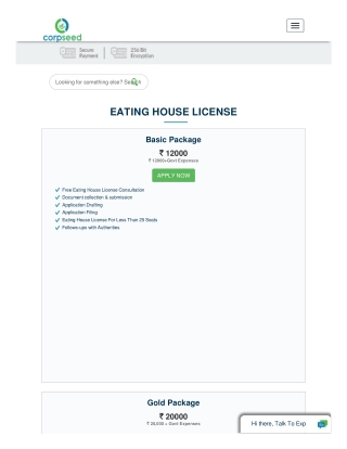 Online Eating House License Registration