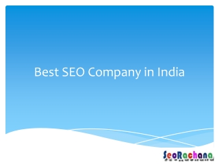 Best SEO Company in India SeoRachana