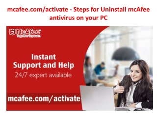mcafee.com/activate - Steps for Uninstall mcafee antivirus on your PC