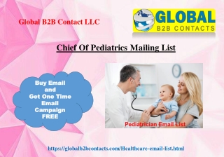 Chief Of Pediatrics Mailing List