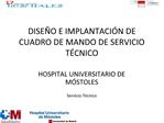 DISE O E IMPLANTACI N DE CUADRO DE MANDO DE SERVICIO T CNICO
