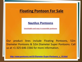 Floating Pontoon for Sale