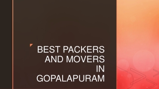 Best Packers and Movers in Gopalapuram, Chennai