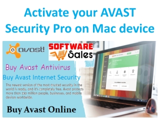 Activate Your Avast Security Pro On Mac Device