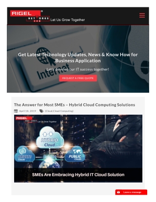 The Answer for Most SMEs – Hybrid Cloud Computing Solutions