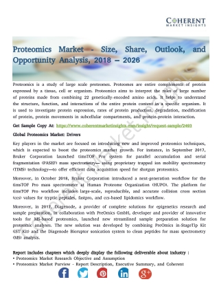 Proteomics Market - Size, Trends, Outlook, and Opportunity Analysis, 2018 – 2026