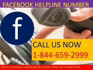 All kind of Facebook issues, solved at Facebook helpline number 1-844-659-2999