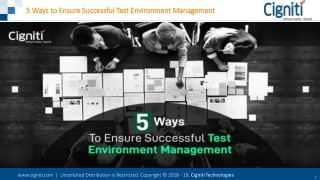 5 Ways to Ensure Successful Test Environment Management