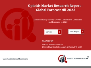 Opioids Market to Record a CAGR of Approx 7.12% During 2019-2023