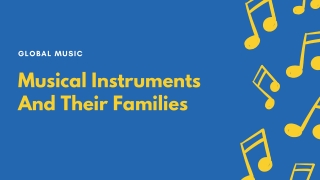 Musical Instruments And Their Families