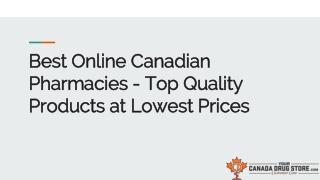 Best Online Canadian Pharmacies - Top Quality Products at Lowest Prices