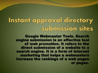 instant approval directory submission sites