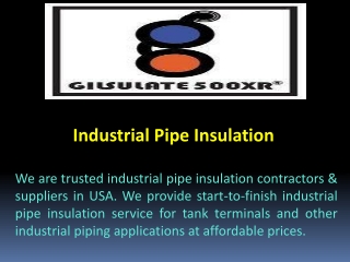 Industrial Pipe Insulation