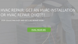 HVAC INSTALLATIONS and HVAC REPAIRS