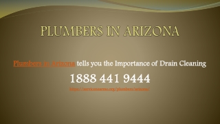 Plumbers in Arizona tells you the Importance of Drain Cleaning