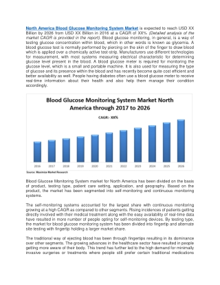 Blood Glucose Monitoring System Market North America