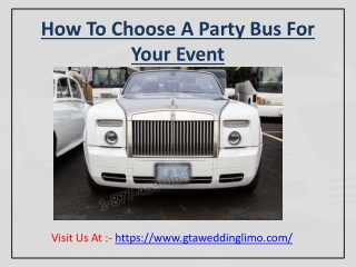 How To Choose A Party Bus For Your Event