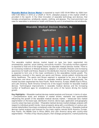 Wearable Medical Devices Market