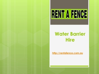 Water Barrier Hire
