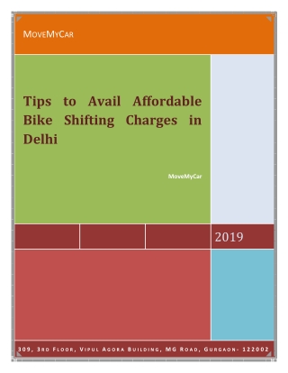 Tips to avail affordable bike shifting charges in delhi