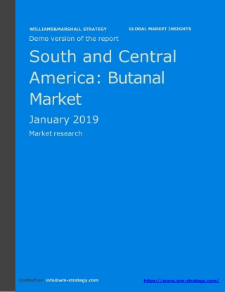 WMStrategy Demo South And Central America Butanal Market January 2019