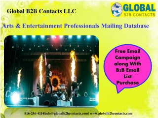 Arts & Entertainment Professionals Mailing Database