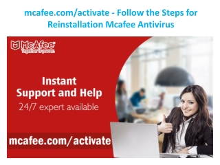 mcafee.com/activate - Follow the Steps for Reinstallation Mcafee Antivirus