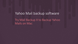Yahoo Mail backup software