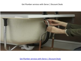 Get Plumber services with iServe | Discount Deals