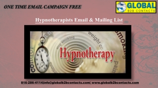 Hypnotherapists Email & Mailing List