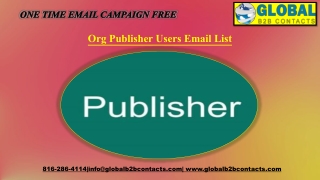 Org Publisher Users Email List