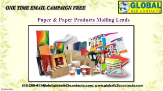 Paper & Paper Products Mailing Leads