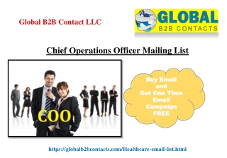 Chief Operations Officer Mailing List