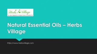 Natural Essential Oils – Herbs Village