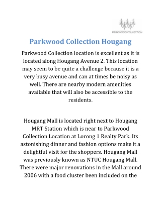 Parkwood Collection Hougang