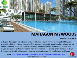 Mahagun Mywoods 2/3/4 Bhk Flats, Greater Noida west