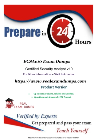 Get the Best Practice Exam Dumps For Your ECSAV10 Certification With 20% Discount Offer