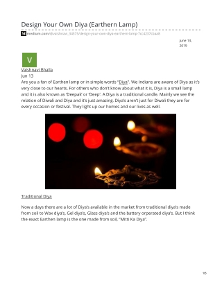 Design Your Own Diya (Earthern Lamp)