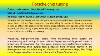 Learn To do Porsche chip tuning Like a Professional