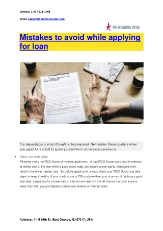 Mistakes to avoid while applying for loan