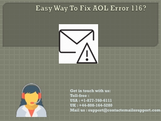 AOL Error Code 116