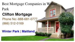 Top Mortgage Company in Winter Park