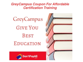 GreyCampus Coupon For Affordable Certification Training