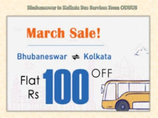 Bhubaneswar to Kolkata Bus Services From ODBUS