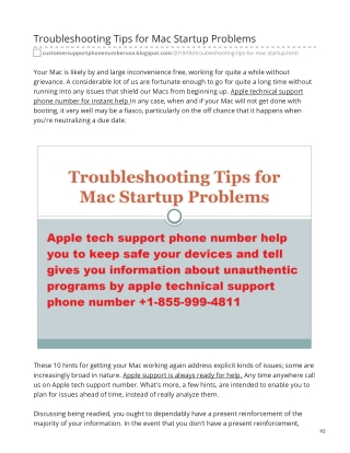 Troubleshooting Tips for Mac Startup Problems