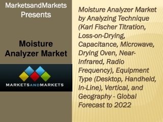 Moisture Analyzer Market estimated to be worth 1.41 Billion USD by 2022